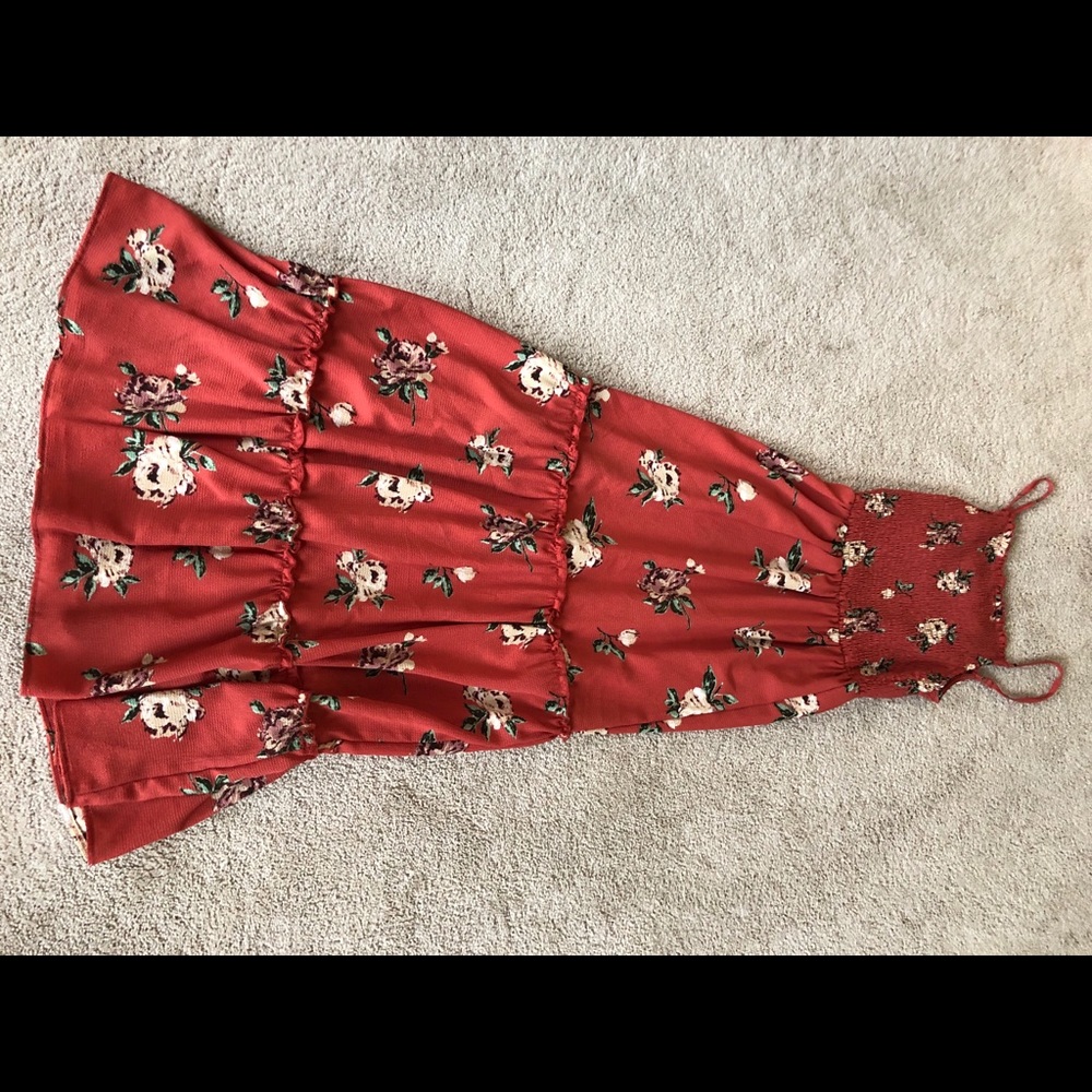 Shirred Top Tiered Maxi Dress